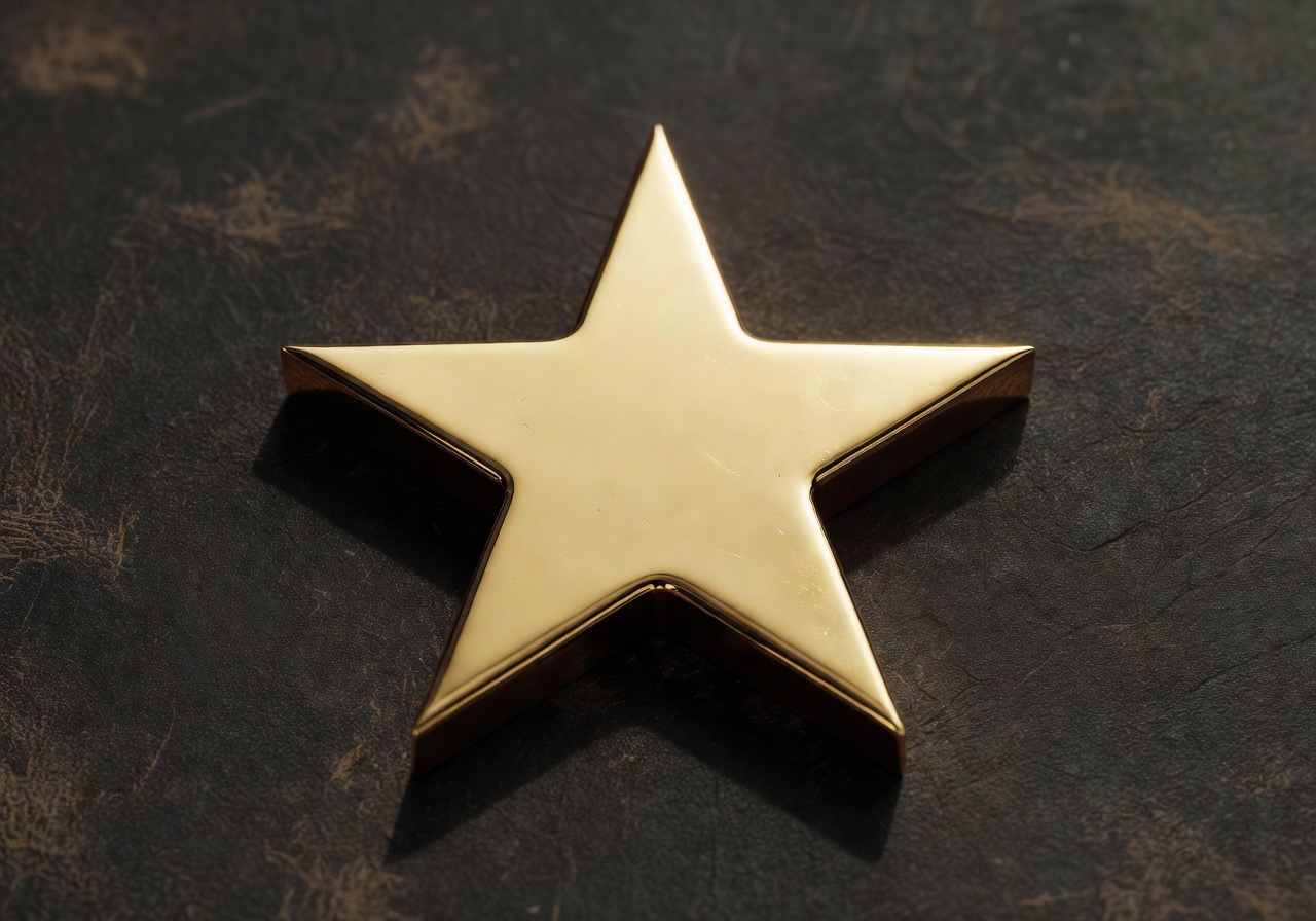Fieldletsgoplay Elegant Gold Star Emblem Logo